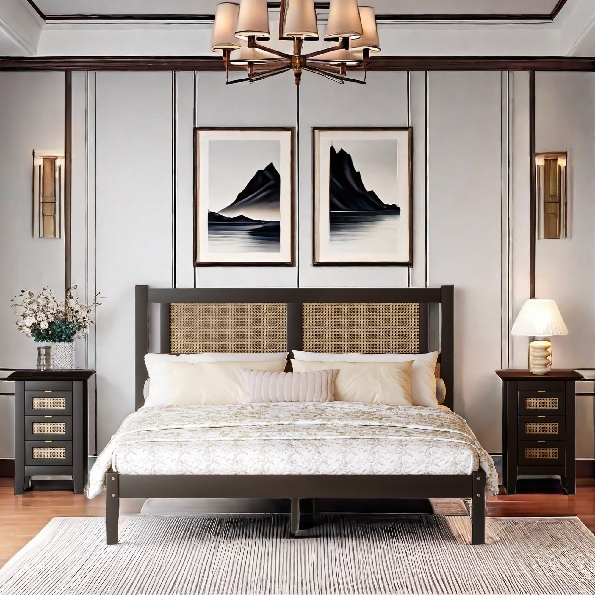 Bay Isle Home™ Aaliyha 3Pieces Bedroom Sets Included Bed with Natural