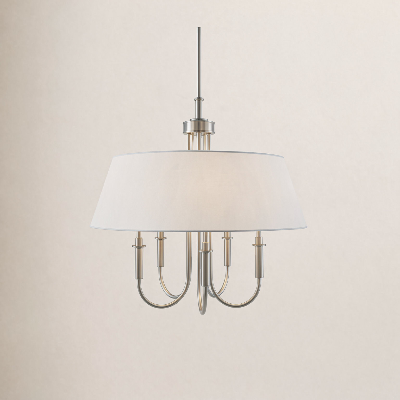 Iron 5-Light Chandelier, Silver