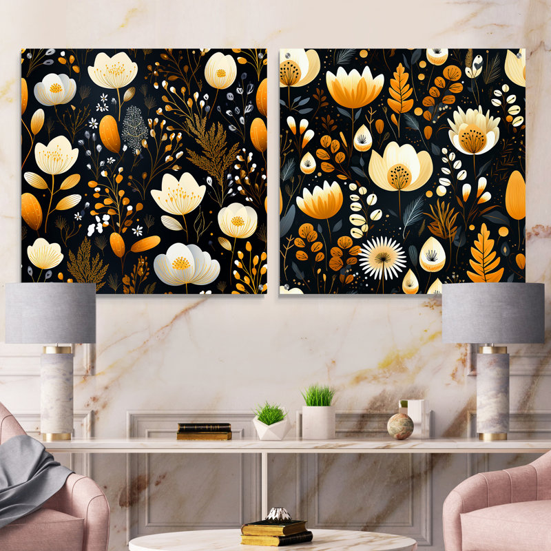 Westford - Ensemble de 2 art mural en verre acrylique, H 30 po x l 61 po