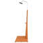 Unité de jardin autoportante réglable en bois avec douche en bois d'eucalyptus WALPLUS 27,6 x 27,6 x 86,6 po