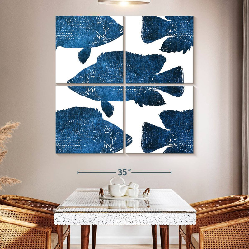 Brampt Fish Collage, 50" H x 50" W