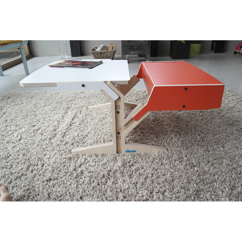 Christi Trestle Coffee Table, Foxy Orange