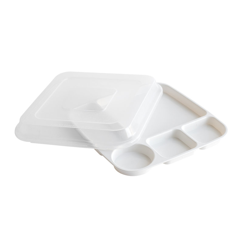 Plastic Divided Serving Dish with Lid