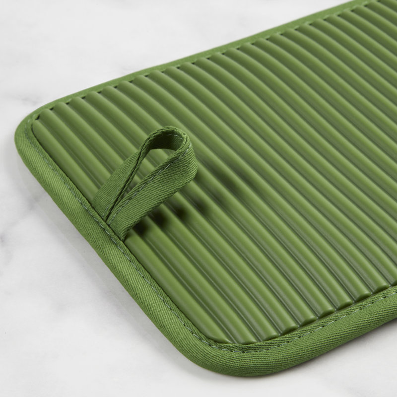 KitchenAid Ribbed Soft Silicone Potholder, Matcha