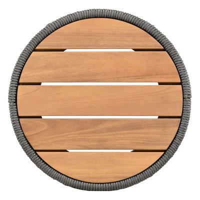Chaise longue en corde pour un confort optimal sur votre terrasse : mobilier avec table d'appoint et finition résistante aux intempéries, table d'extérieur réglable, coussins de chaise confortables