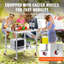 Table de travail 30 po x 36 po x 34 po en acier inoxydable avec tablette réglable à 3 niveaux et 4 roues-118772106