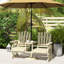 Banc de jardin en bois avec table Outsunny