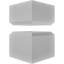 Colonne carrée classique en PVC lisse non effilée Craftsman, base standard et base standard-118304930-118304936