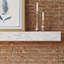 Mantels Direct Country Living Hatteras Floating Pine Wood Fireplace Mantel Shelf - 72 Inch Whitewash Wooden Farmhouse Floating Mantel Shelf For Electric Fireplaces And More!-1226593469