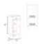 Meuble-lavabo de finition avec 1 porte et 2 tablettes pour un rangement facile, réglages de style contemporain, panneau de particules avec tablettes de rangement, forme rectangulaire, utilisation polyvalente, fabrication de qualité-211510653