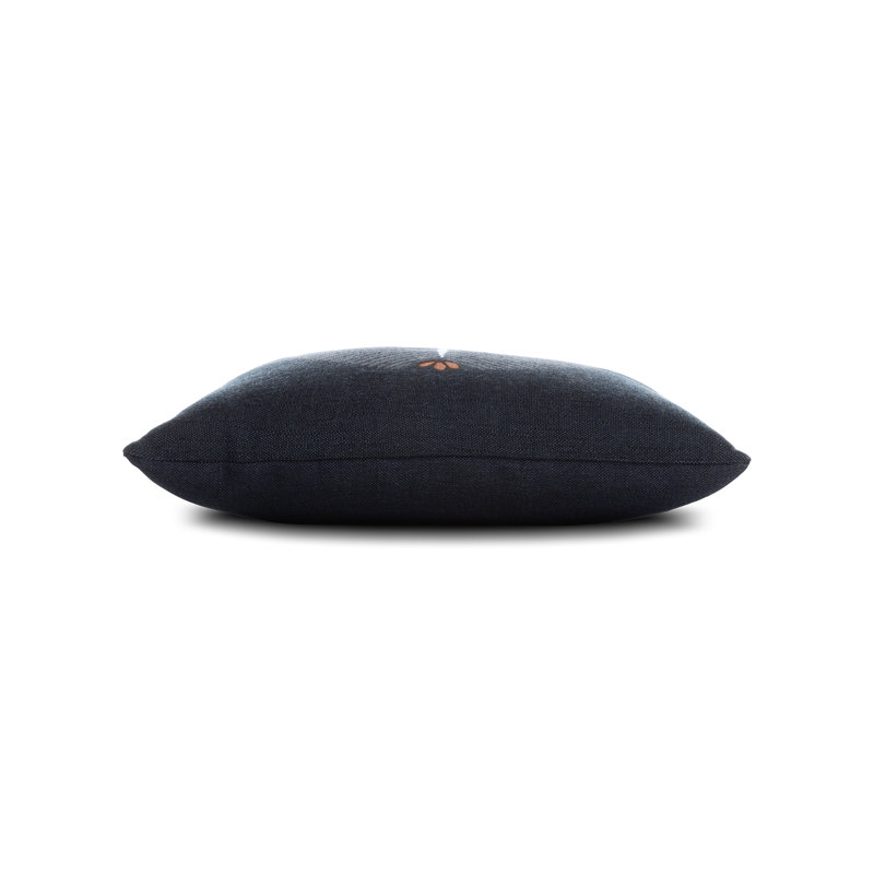 Direction Sunbrella® Throw Square Indoor/Outdoor Pillow Cover & Insert by Elaine Smith, Indigo, 20"H X 20"W