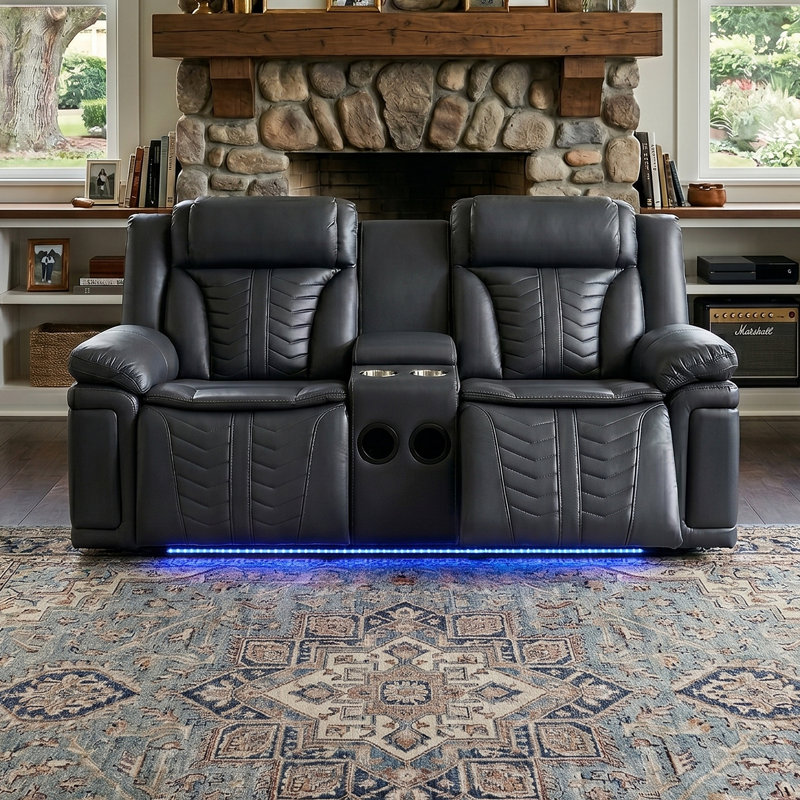 Causeuse inclinable électrique luxueuse Electra, Dark Grey
