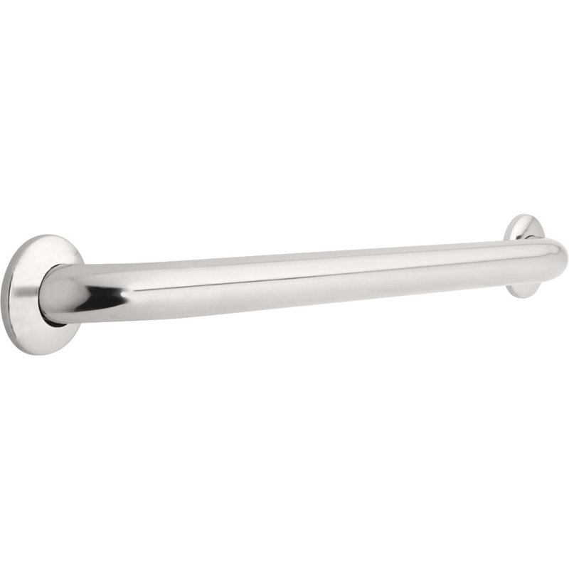 Concealed Mounting Grab Bar, Chrome, 27" W