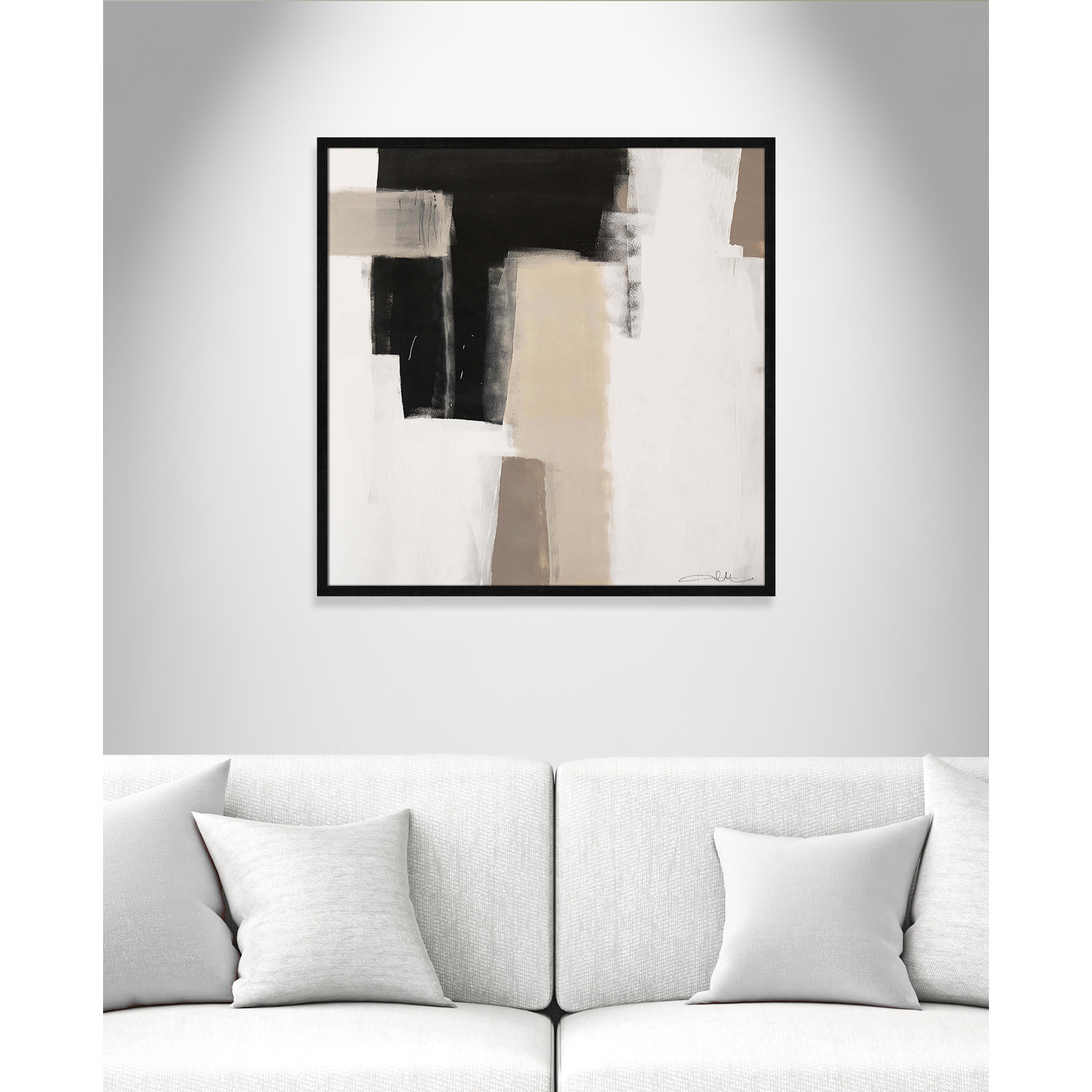 Earth Scapes I Print, 32" H x 32" W x 1.25" D, Black Slim Framed
