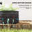Set Of 2 Raised Garden Bed, Metal Planter Box With Safety Edging, Easy-To-Assemble Stock Tank, Dark Gray-791300236-791300233
