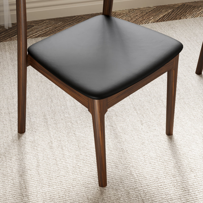 Chaises d'appoint rembourrées en bois massif (ensemble de 2) Modern