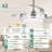 42 Inch Retractable Ceiling Fan With Lights, Modern Silent DC Motor 6 Speeds Chandelier Ceiling Fan For Bedroom-974630736-974630748