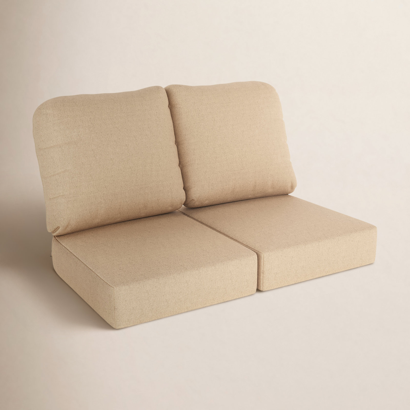 Amala 22" Sunbrella® Seat and Back Cushion, Antique Beige Sunbrella® Canvas