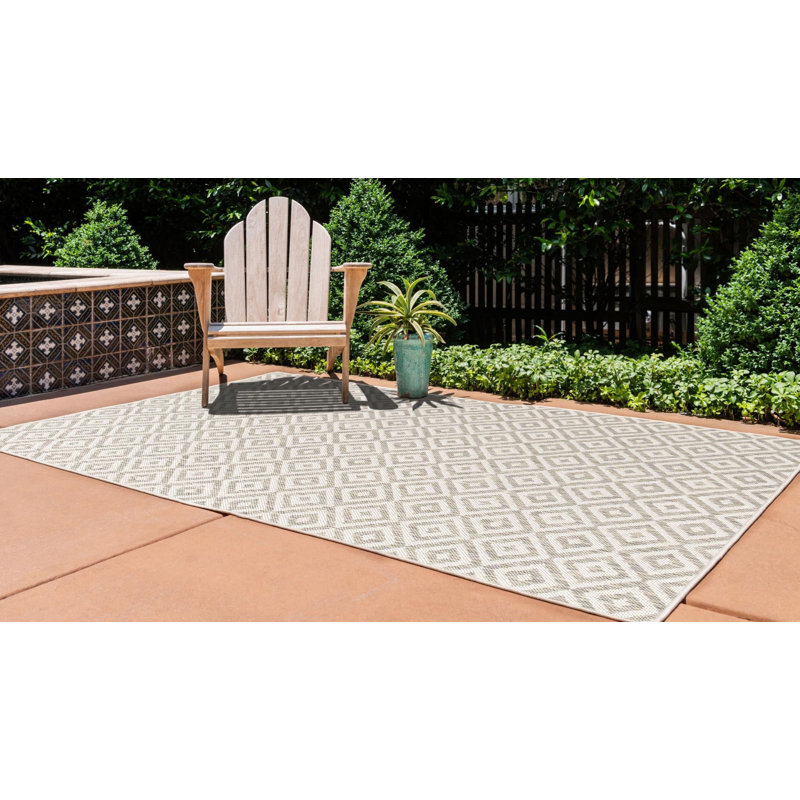 Indoor/Outdoor Calesha Area Rug Earth Colour, Rectangle 7'10" x 10'