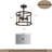 Ifill 4-Light Black Semi Flush Mount Ceiling Light