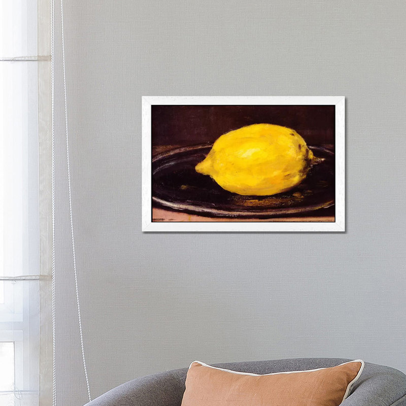 The Lemon by Edouard Manet - Painting on Canvas, White Floater Framed, 66.04 cm H x 45.72 cm W