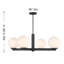 Lustre 4 lumières noir mat Claudette-10340355