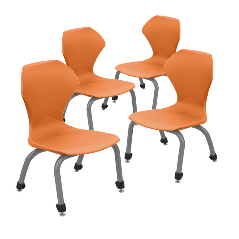 Chaise de classe empilable Marco Apex Series, 16 po, Gris, Orange