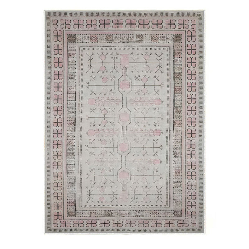 Crafters & Weavers Ushak Collection Area Rug Ultra Soft Washable Rug, Non Slip, Indoor, Stain Resistant Rugs for Living Room Bedroom Vintage Home Decor (9' x 12')