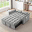Canapé-lit en velours convertible 55,1 pouces 3-en-1 avec dossier réglable, sac de rangement et coussin pour la vie moderne-584207526