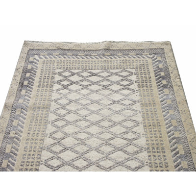Tapis marocain moderne en laine nouée à la main 5 x 8 po