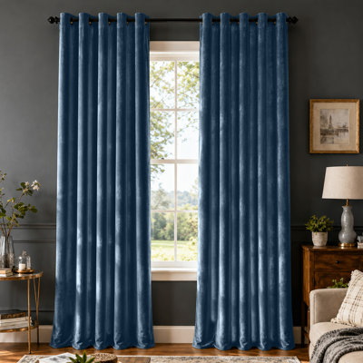 Crushed Velvet Eyelet Window Curtains