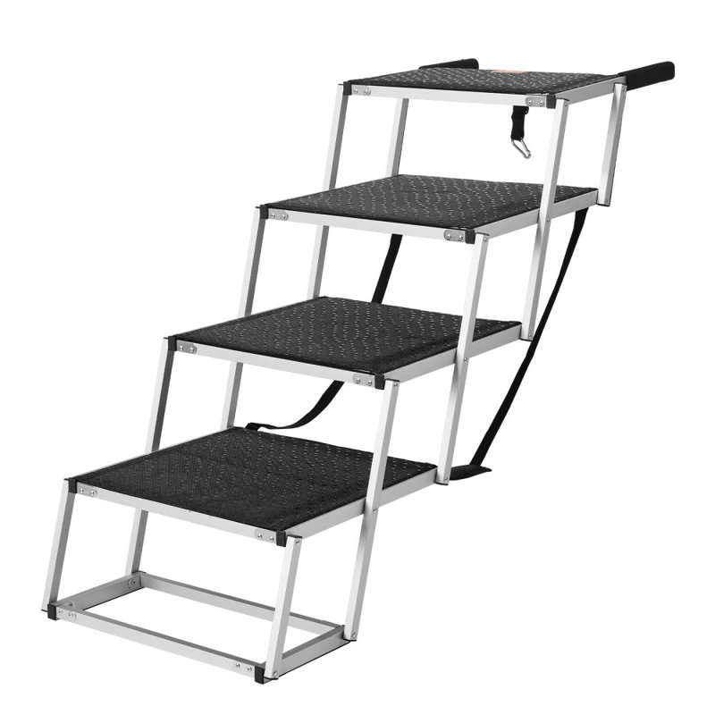 Escalier pour chien pour voiture 4 marches pliantes en aluminium pour chien jusqu'à 250 lb