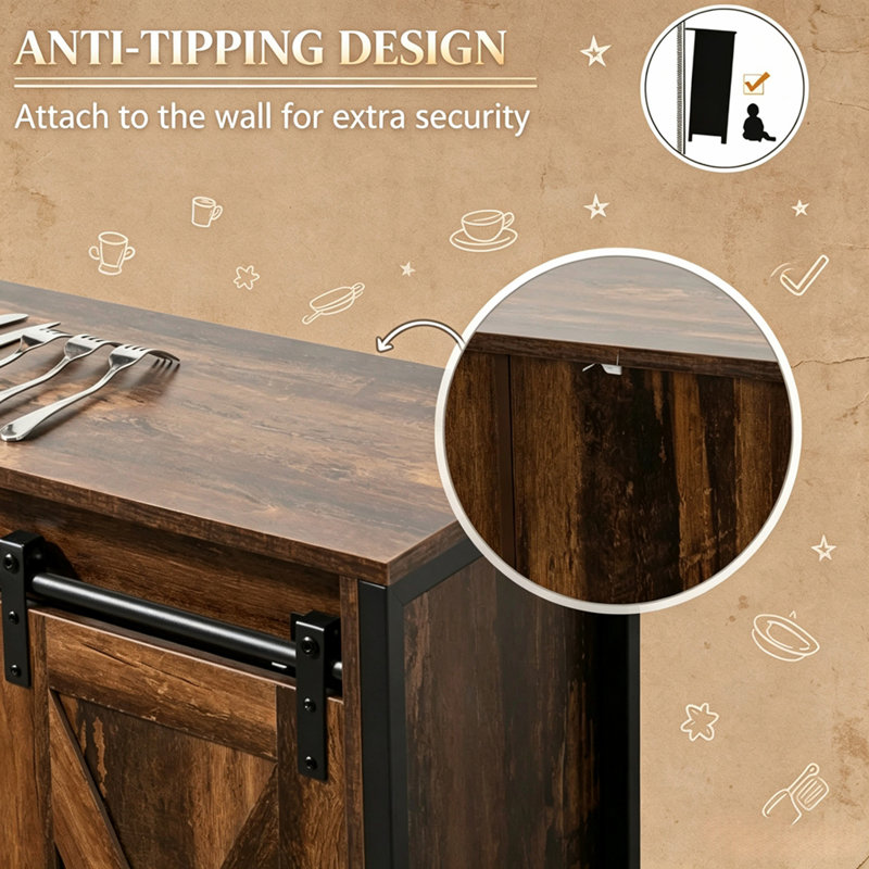 Console de salle à manger, armoire à café, buffet, buffet de ferme rustique