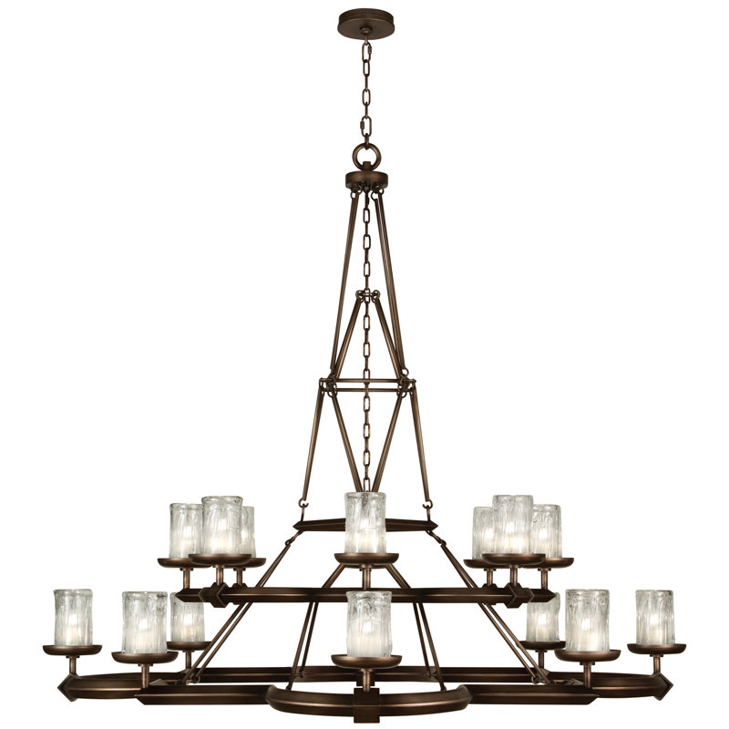 Liaison 16 - Light Chandelier, Antique Bronze
