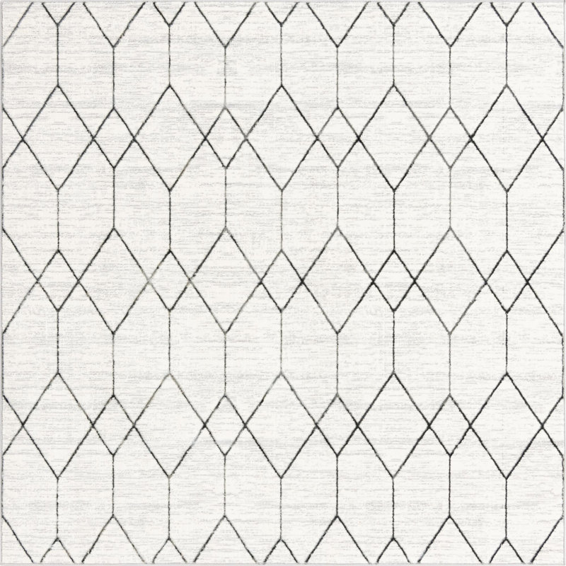 Eshin Geometric Indoor Rug, Square 7'