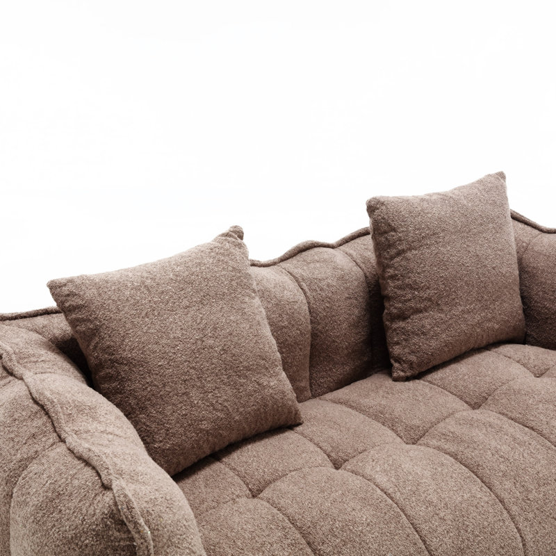  Causeuse capitonnée Bean Bag, Chenille brun