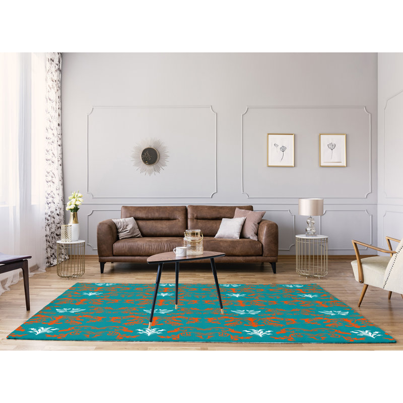 Damask Indoor Rug, Rectangle 8' x 10'