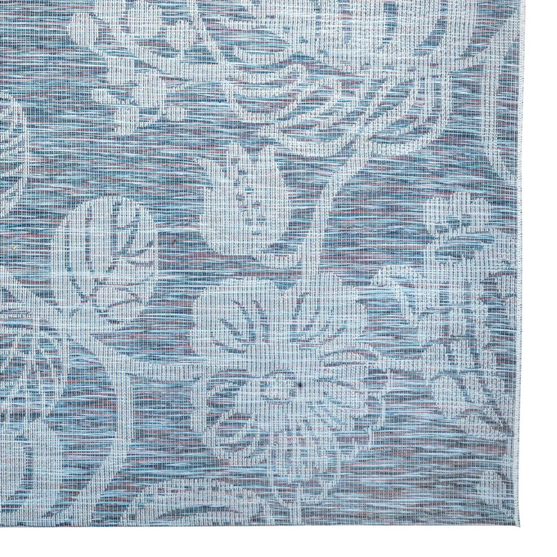 Damask Indoor / Outdoor Rug, Rectangle 3'11" x 5'6"