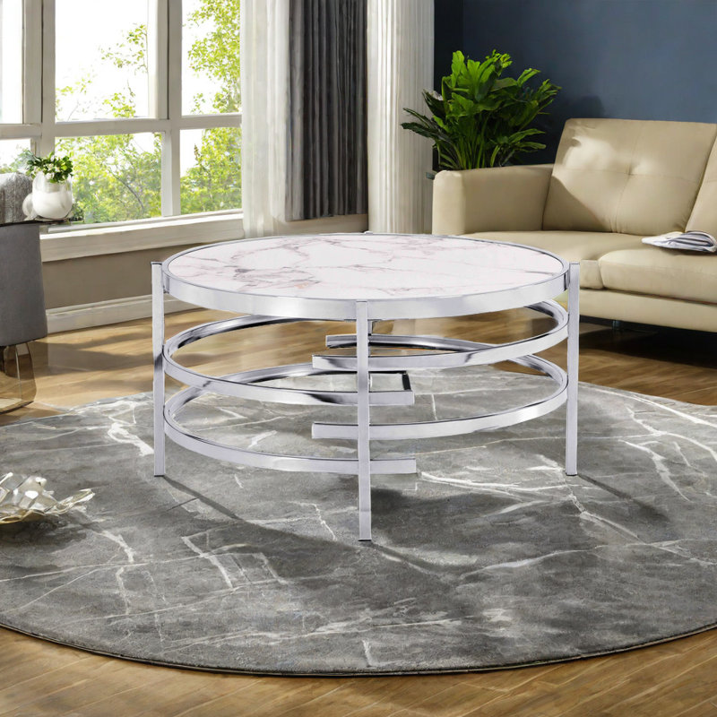 Iztok Single Coffee Table, Argent