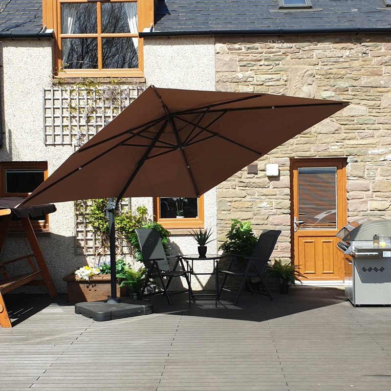 Jenifer 250cm Cantilever Parasol, Taupe, 260" H x 300" W x 300" D