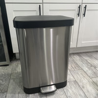 Glad Stainless Steel Step Trash Can with Clorox Odor Protection Review 