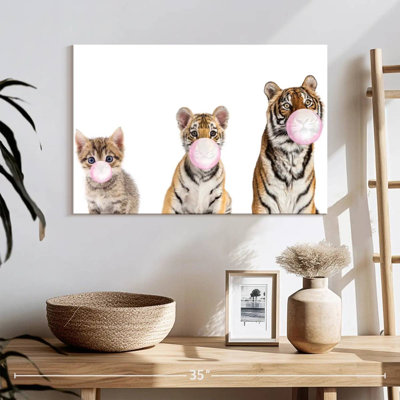 Bubble Gum Tigers sur toile