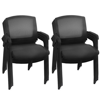 Ensemble de 8 chaises d'appoint ou de salle de formation en filet Knight