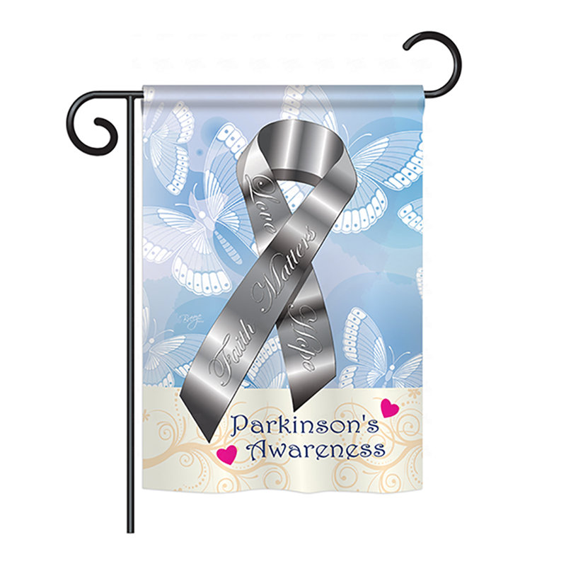 Drapeau de maison en polyester à 2 côtés de parkinson, H 18,5 po x l 13 po