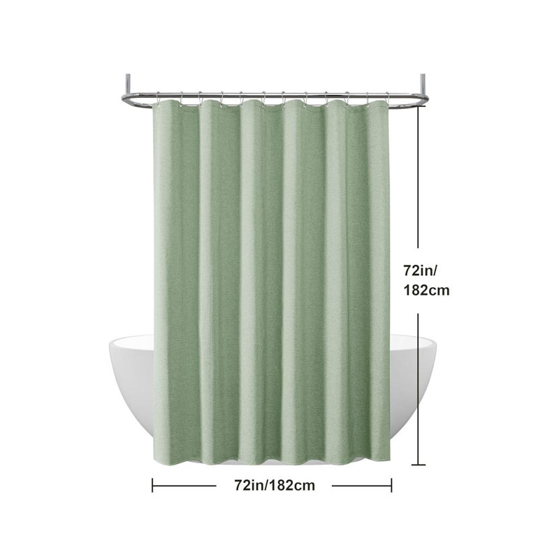 Polyester Shower Curtain, Sage Green