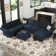 Chanaye 9-Piece Velvet Convertible Modular Sofa Sectional Livingroom Sofa Set, 8 Storage Ottomans with 7 Backrest