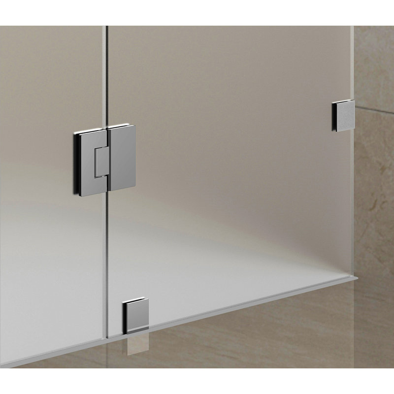 Cabine de douche à charnière rectangulaire Avalux, Chrome, l 42 po x H 72 po