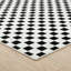 Tapis à carreaux noir / blanc 4 pi x 6 pi (3 pi 11 po x 5 pi 7 po) Branch Branch Rocky, tapis contemporain, à poils courts et résistant aux taches-1793916262