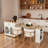 Expandable Kitchen Island With Dining Table, Power Outlet, 2 Drawers, Open Shelves And Movable Wheels