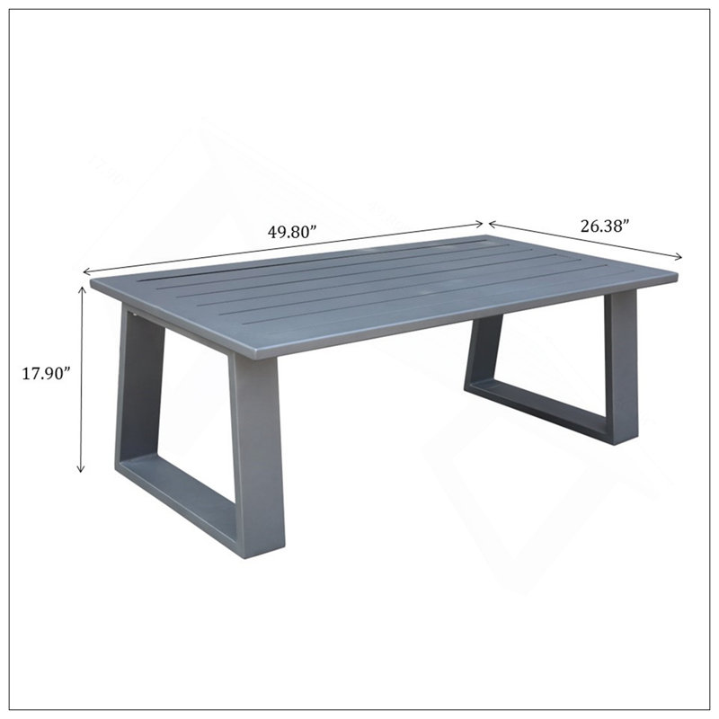 Coffee Table, Powder Pewter